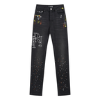 Amr Staggered Logo Jeans