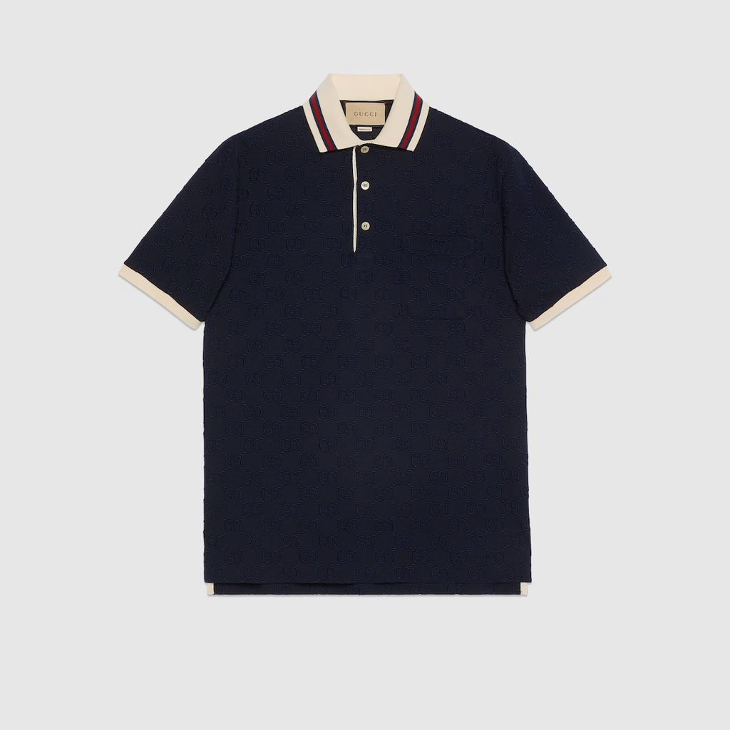 Dunkelblaues Poloshirt