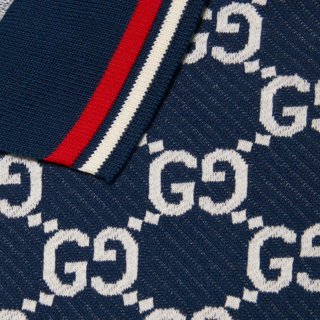 Poloshirt aus Baumwolljersey mit Jacquard