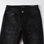Lila Schwarze Diamanten Jeans