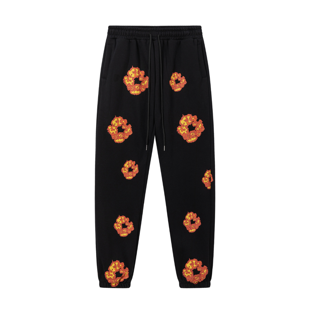 Jeanshose Schwarz Orange Trainingsanzug