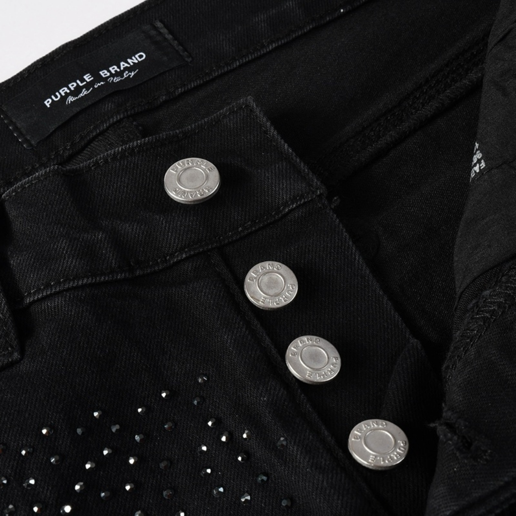Lila Schwarze Diamanten Jeans