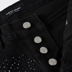 Lila Schwarze Diamanten Jeans