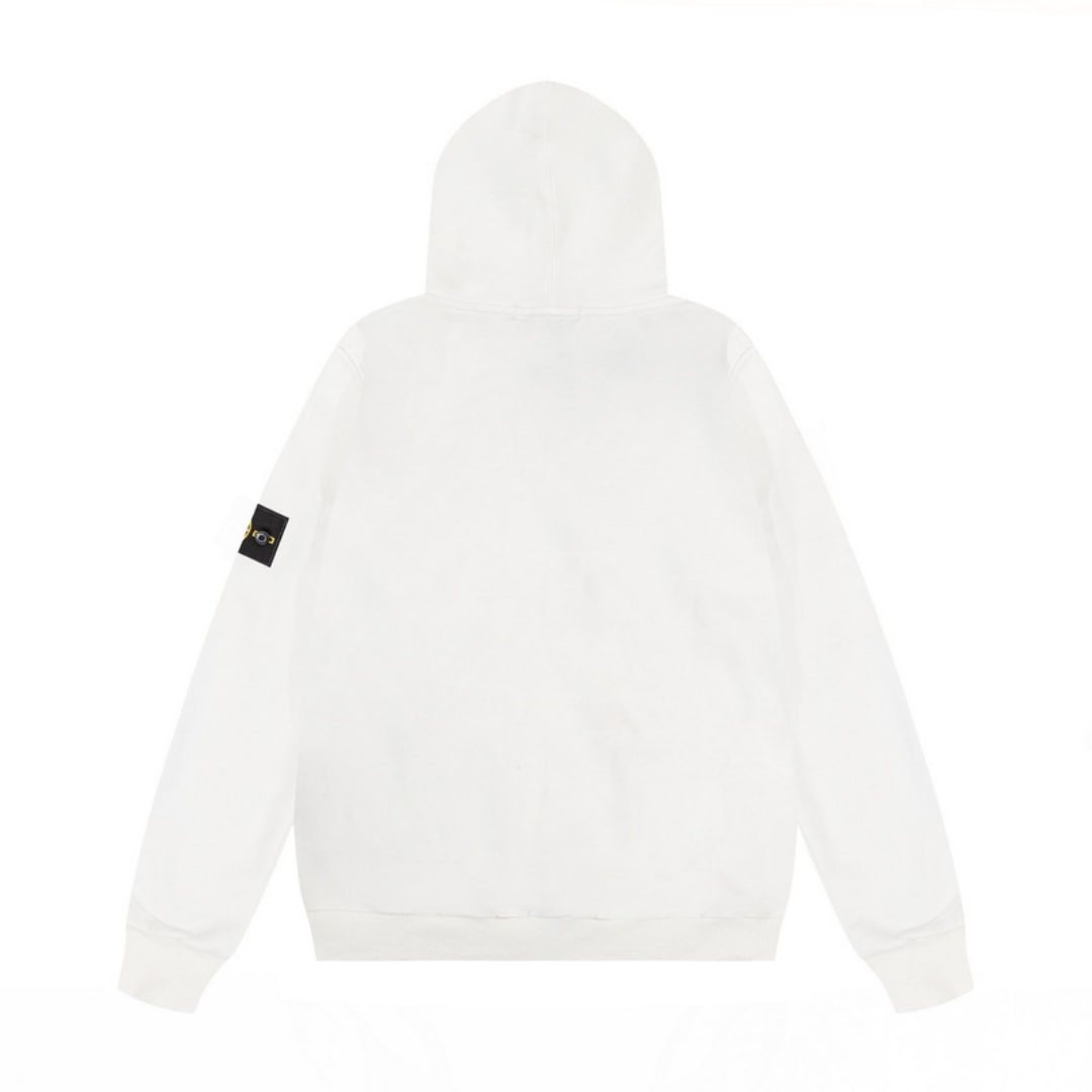 Stone Monogram Zip Hoodie