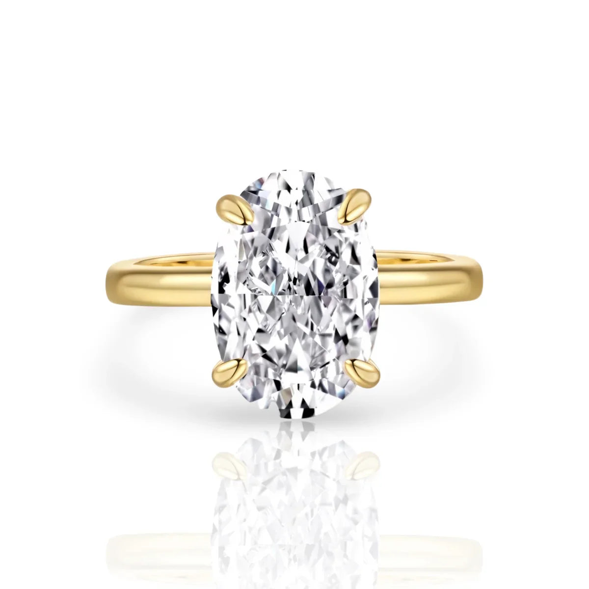 OVAL DIAMOND RING | 925 STERLING SILVER