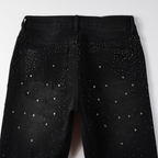Lila Schwarze Diamanten Jeans