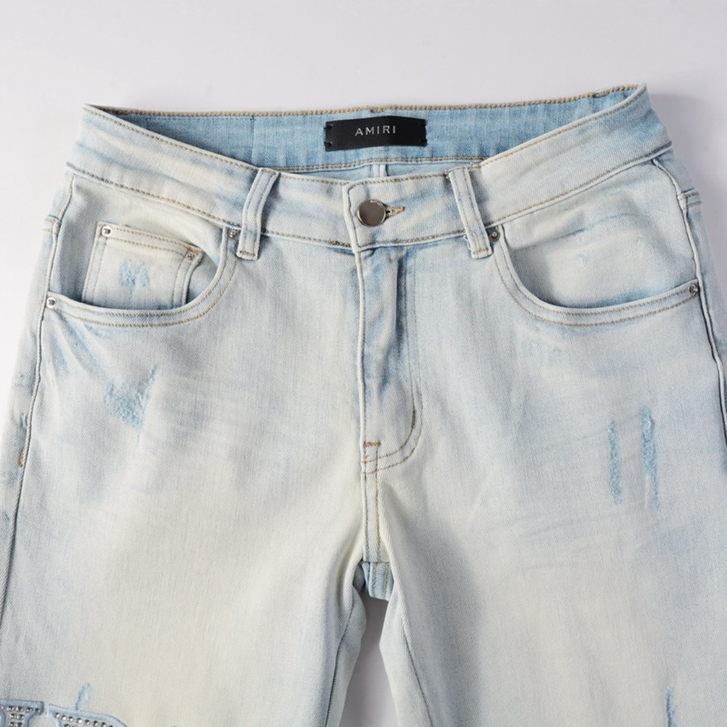 Amr Diamonds Light Blue Jeans