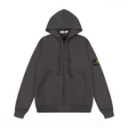 Stone Monogram Zip Hoodie