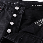 Lila Jeans mit Used-Look