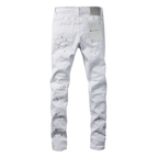 Purple White Paint Jeans