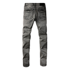 Purple Grey Ripped Jeans