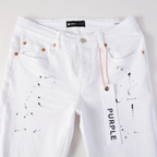 Purple White Paint Jeans