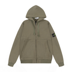 Stone Monogram Zip Hoodie