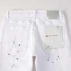 Purple White Paint Jeans