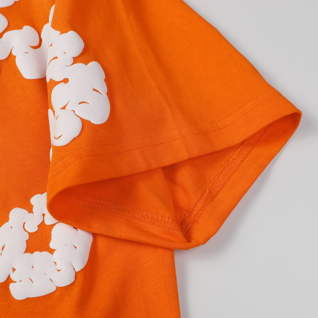 Denim Trägerhose Orange Short-Set
