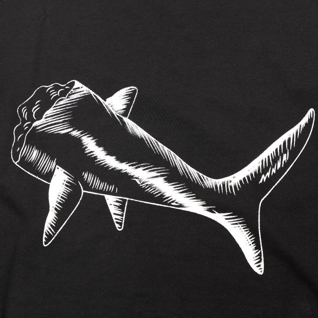 Hai-T-Shirt mit Palmenmuster