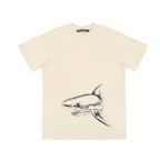 Hai-T-Shirt mit Palmenmuster