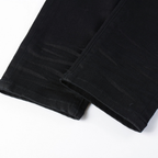 Lila Schwarze Zerrissene Jeans