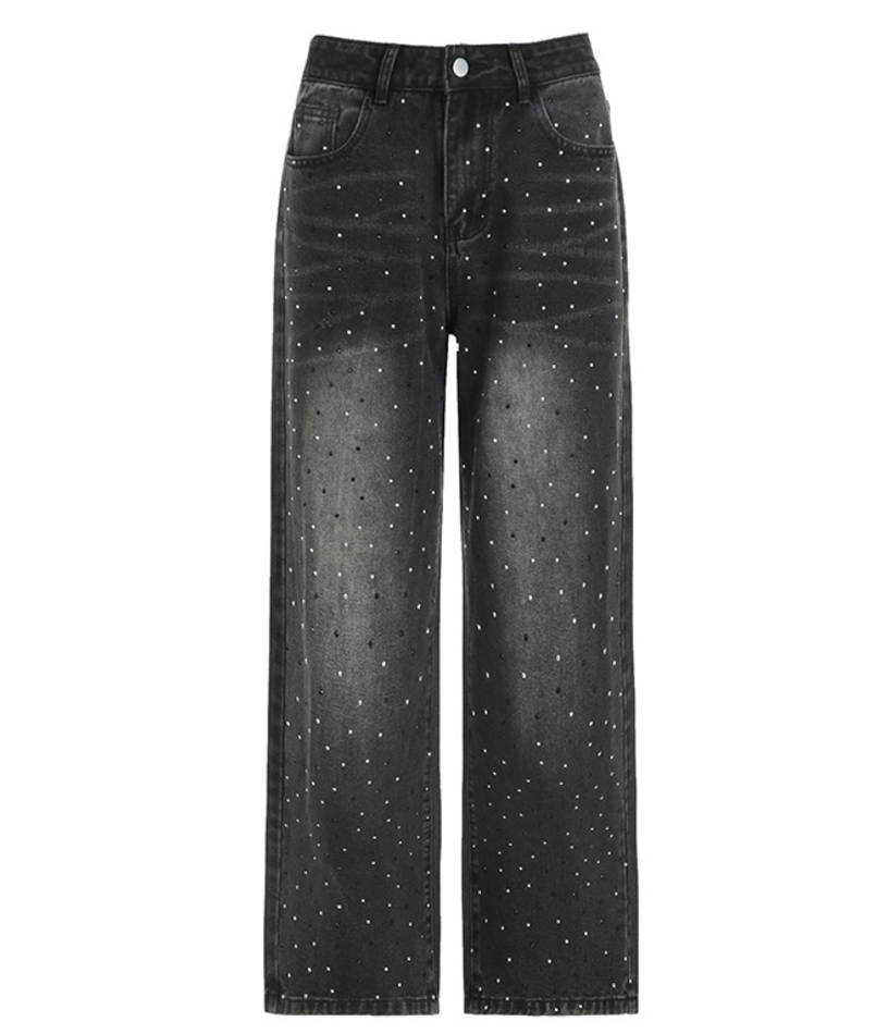 Glitzer-Denim-Hose