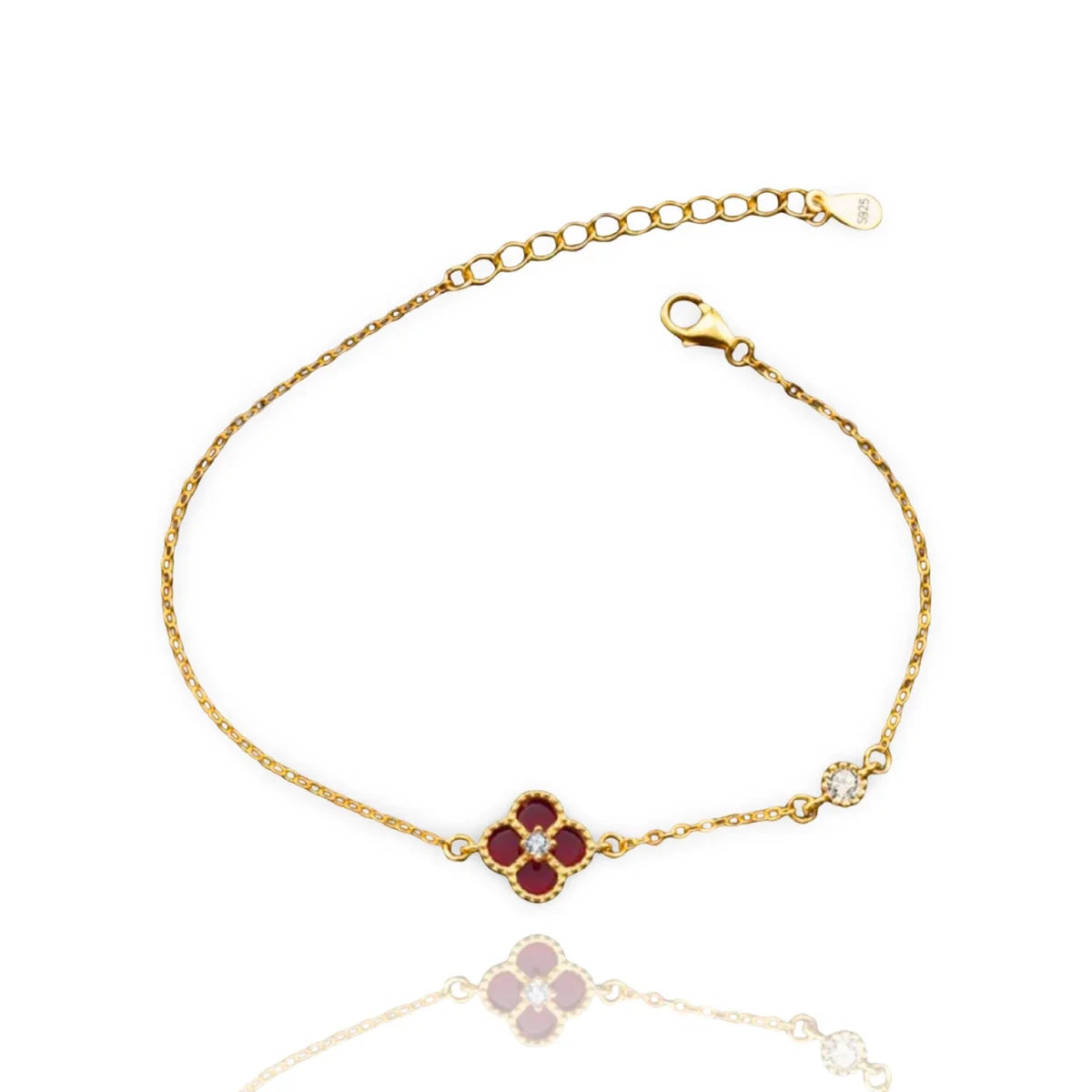 EINZIGARTIGES KLEEBRACHT-ARMBAND | 925 STERLING SILBER