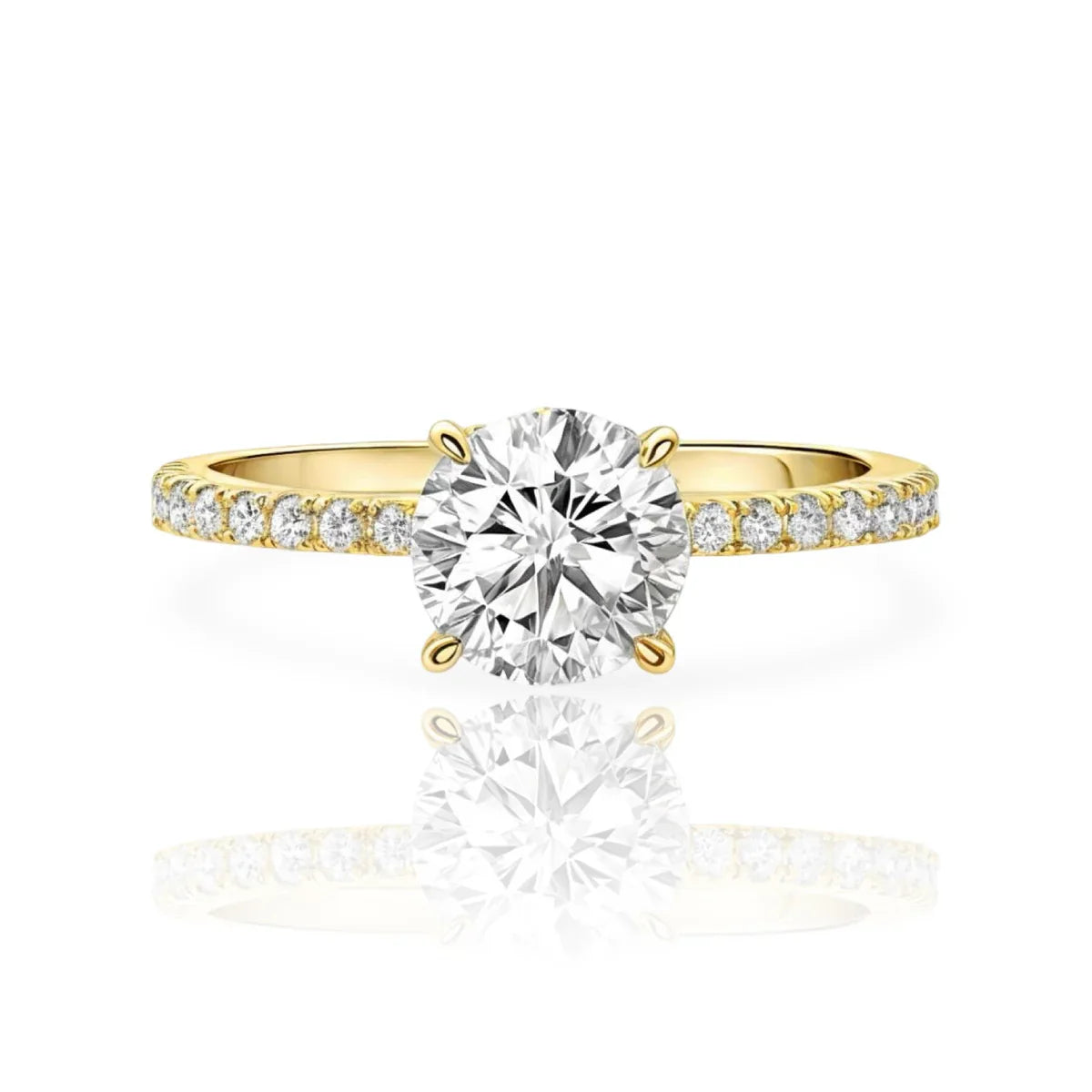 ROUND DIAMOND RING | 925 STERLING SILVER