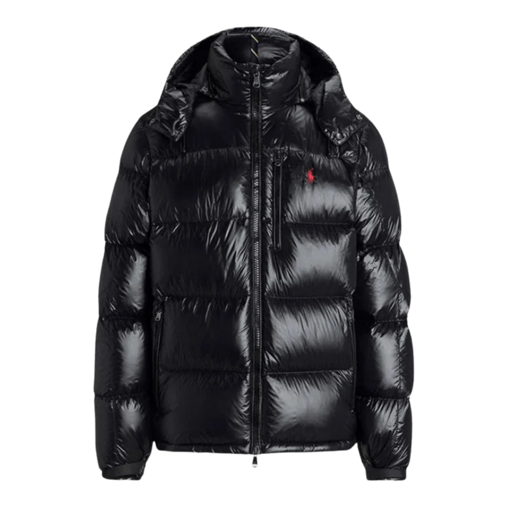 Schwarz glänzende Jacke