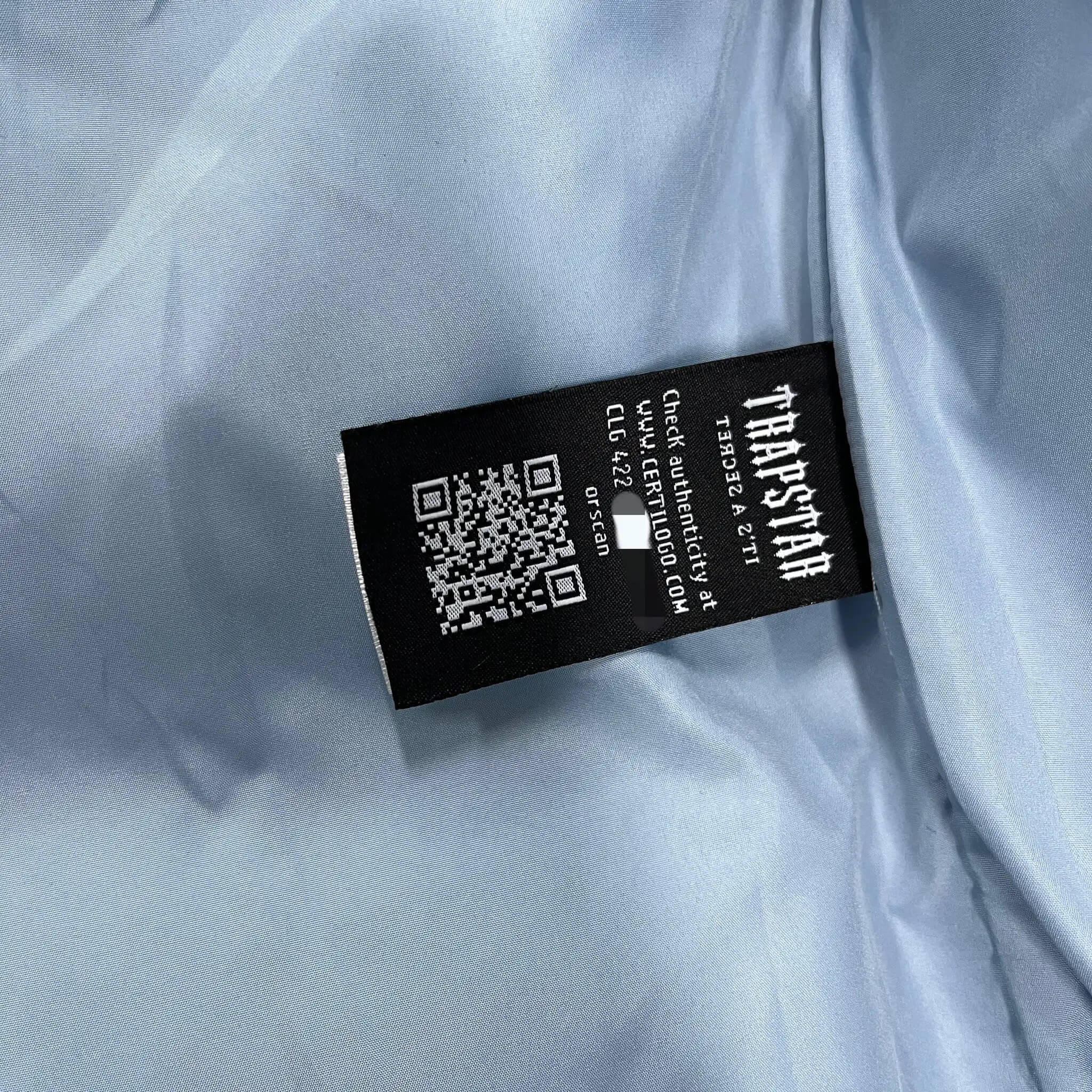 Geheimnisvolle himmelblaue Jacke