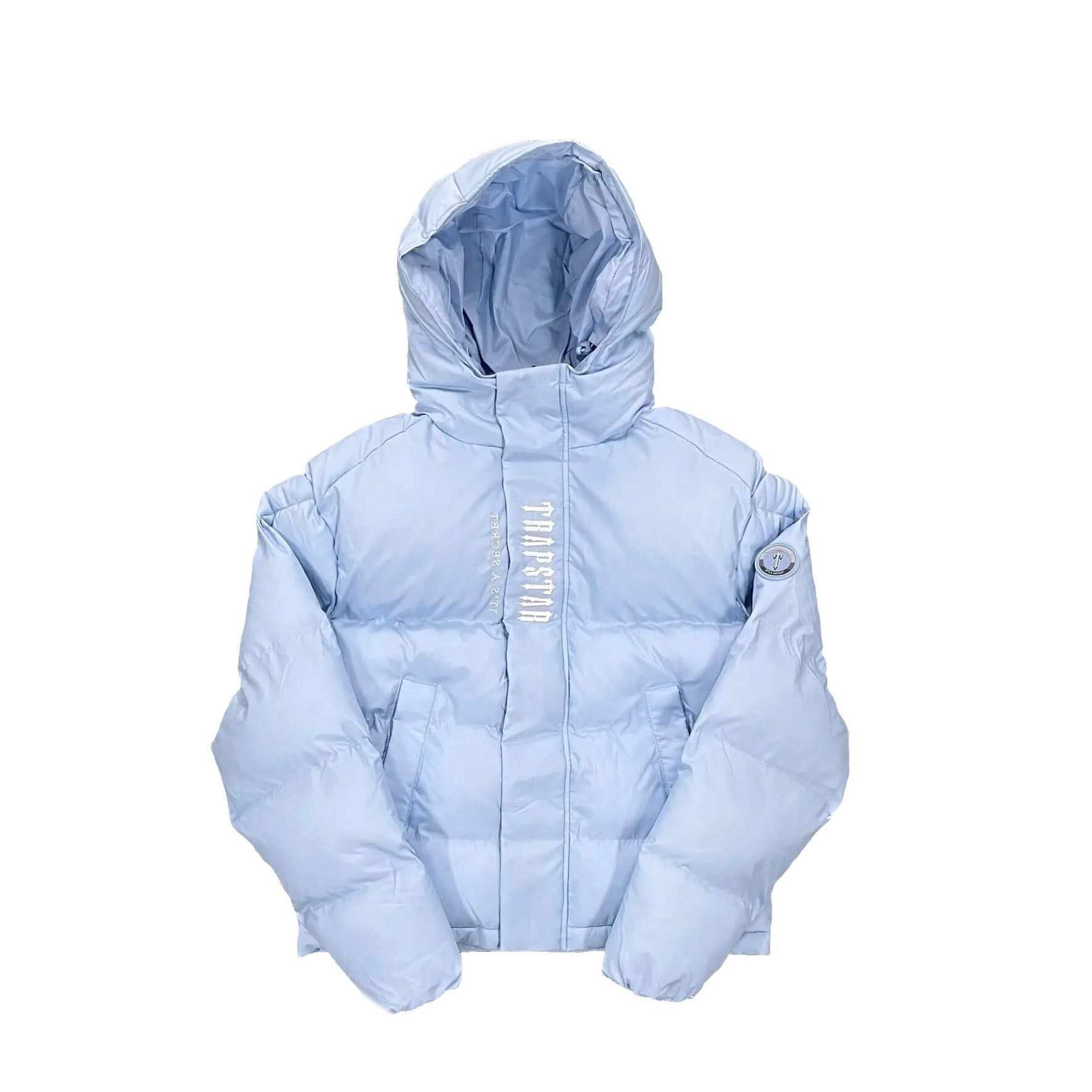 Geheimnisvolle himmelblaue Jacke