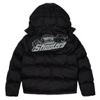 Shooters Kapuzen-Pufferjacke Schwarz Reflektierend