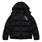 Shooters Kapuzen-Pufferjacke Schwarz Reflektierend