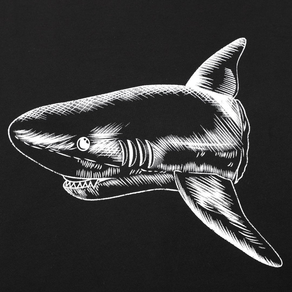 Hai-T-Shirt mit Palmenmuster