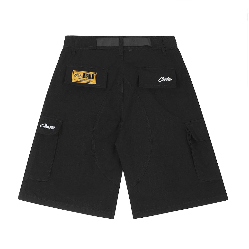 Alcatraz Cargo Shorts Schwarz Gelb