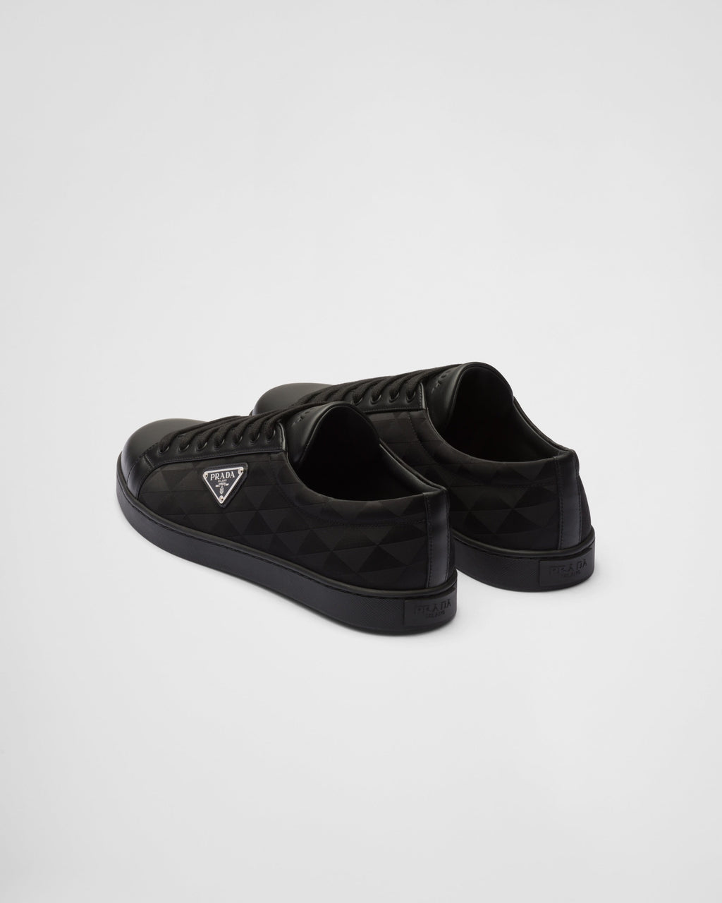 Leather and Re-Nylon sneakers