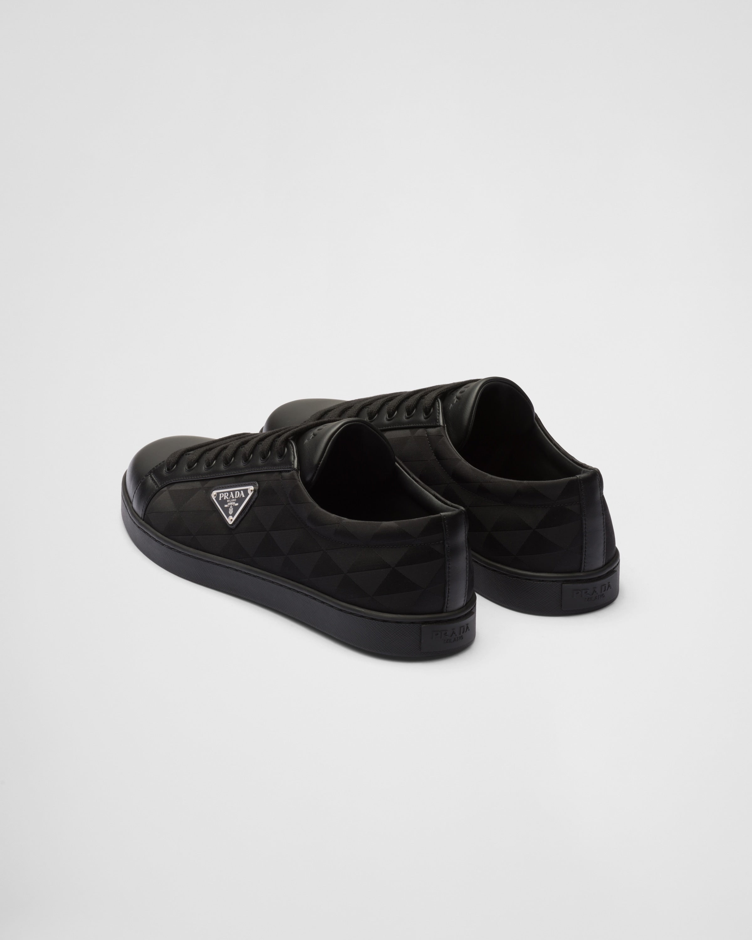 Leather and Re-Nylon sneakers