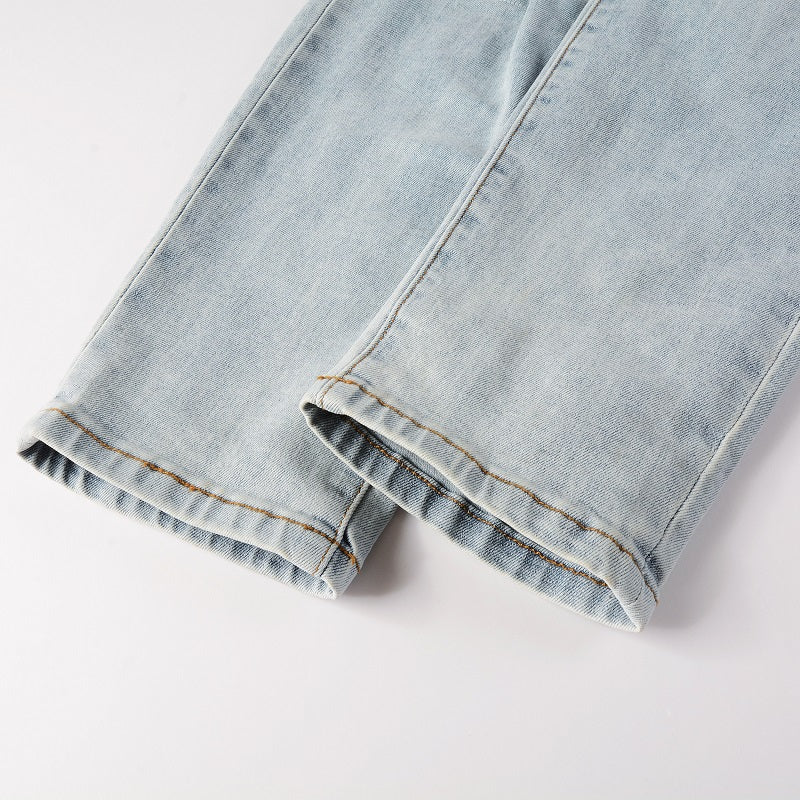 Amr Hellblaue Patchwork-Jeans
