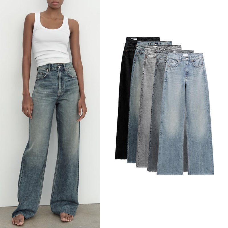 High Waist Wide Leg Jeans - UNCCENSORED