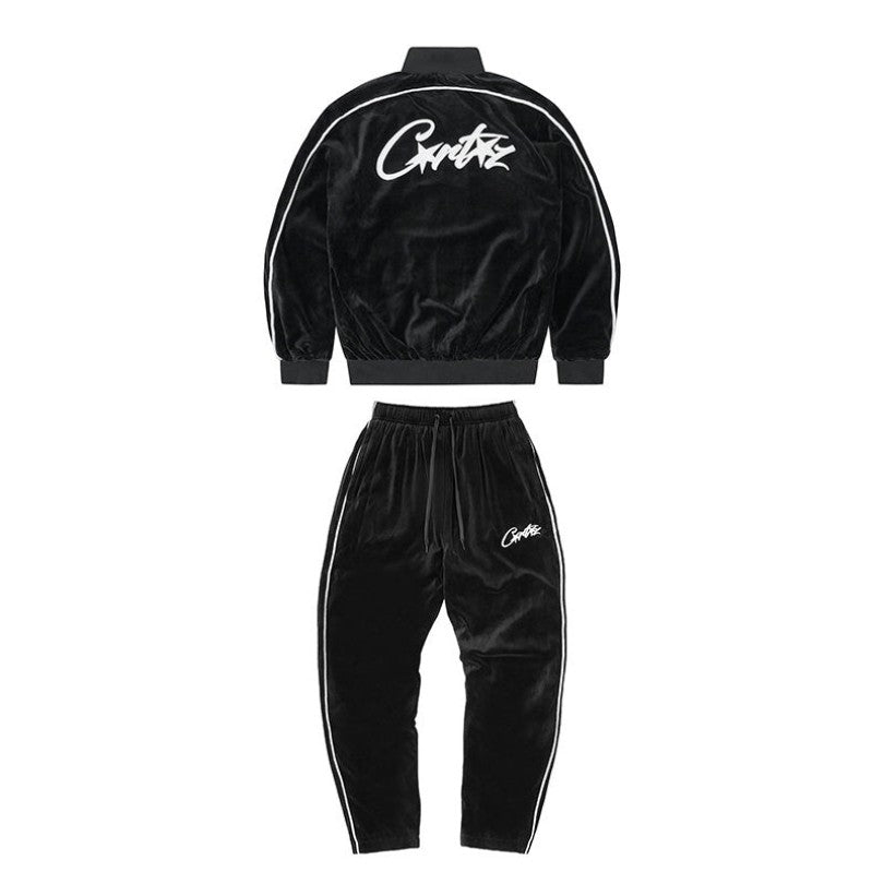 Noir Velour Tracksuit CT002 - UNCENSORED™